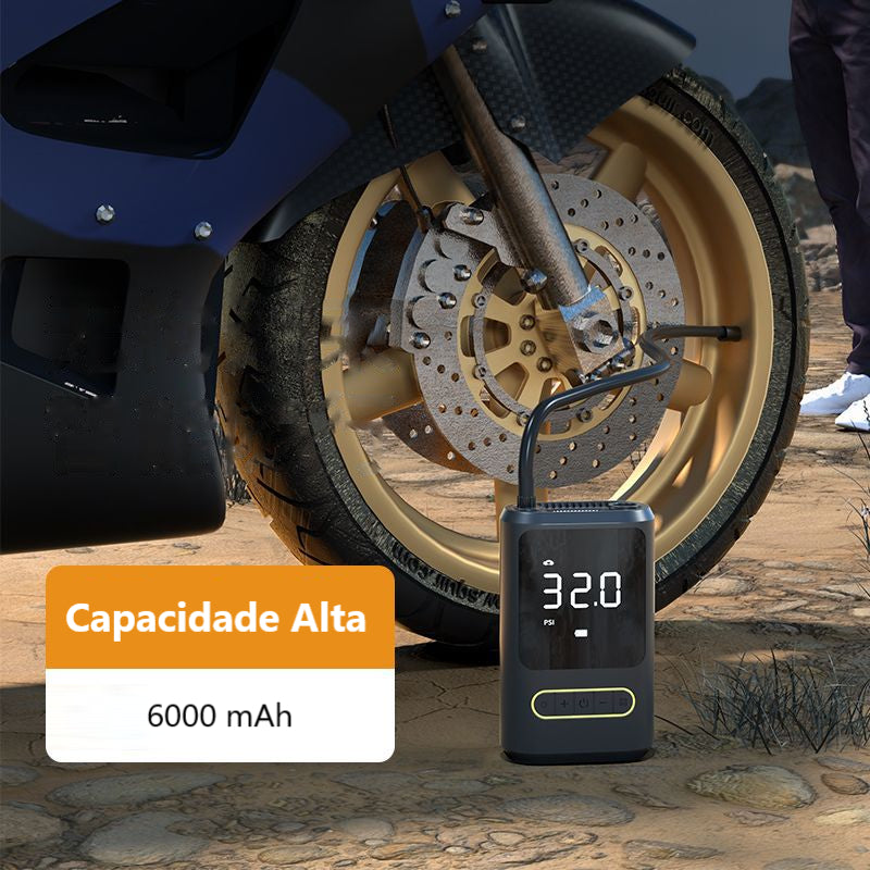 Mini Compressor de Ar Elétrico Portátil Com Carregador e Lanterna Sem Fio Para Carro Motocicleta Bicicleta Brinquedos