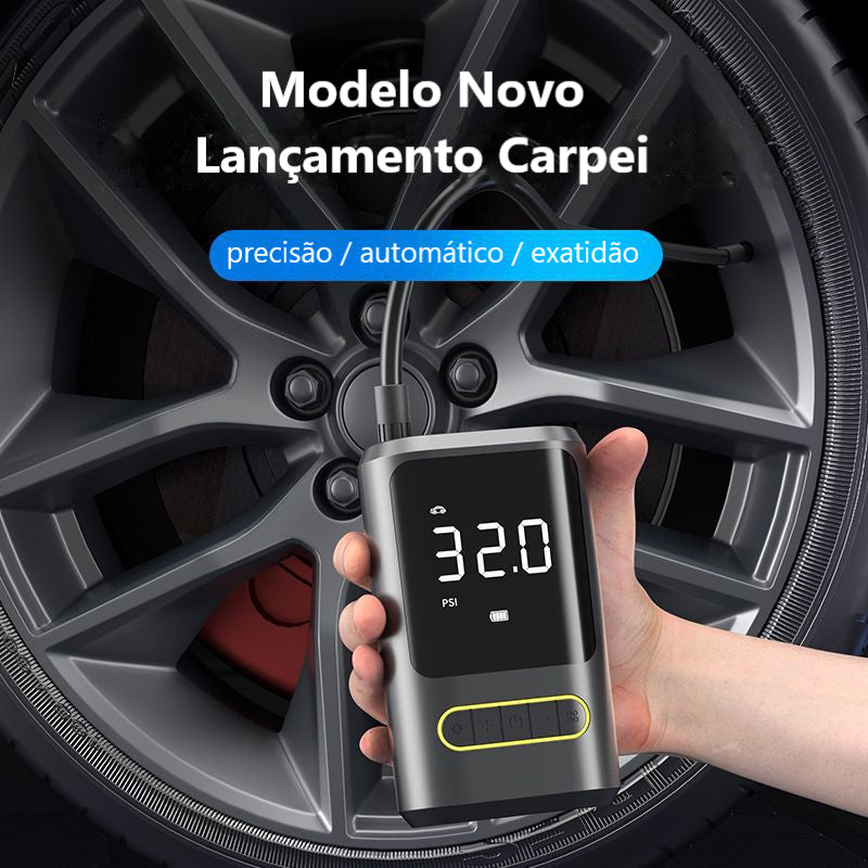 Mini Compressor de Ar Elétrico Portátil Com Carregador e Lanterna Sem Fio Para Carro Motocicleta Bicicleta Brinquedos